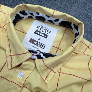 RSVLTS Shirt Boys 2XL Toy Story Sheriff Woody Kunuflex Button Up‎ Disney Pixar
